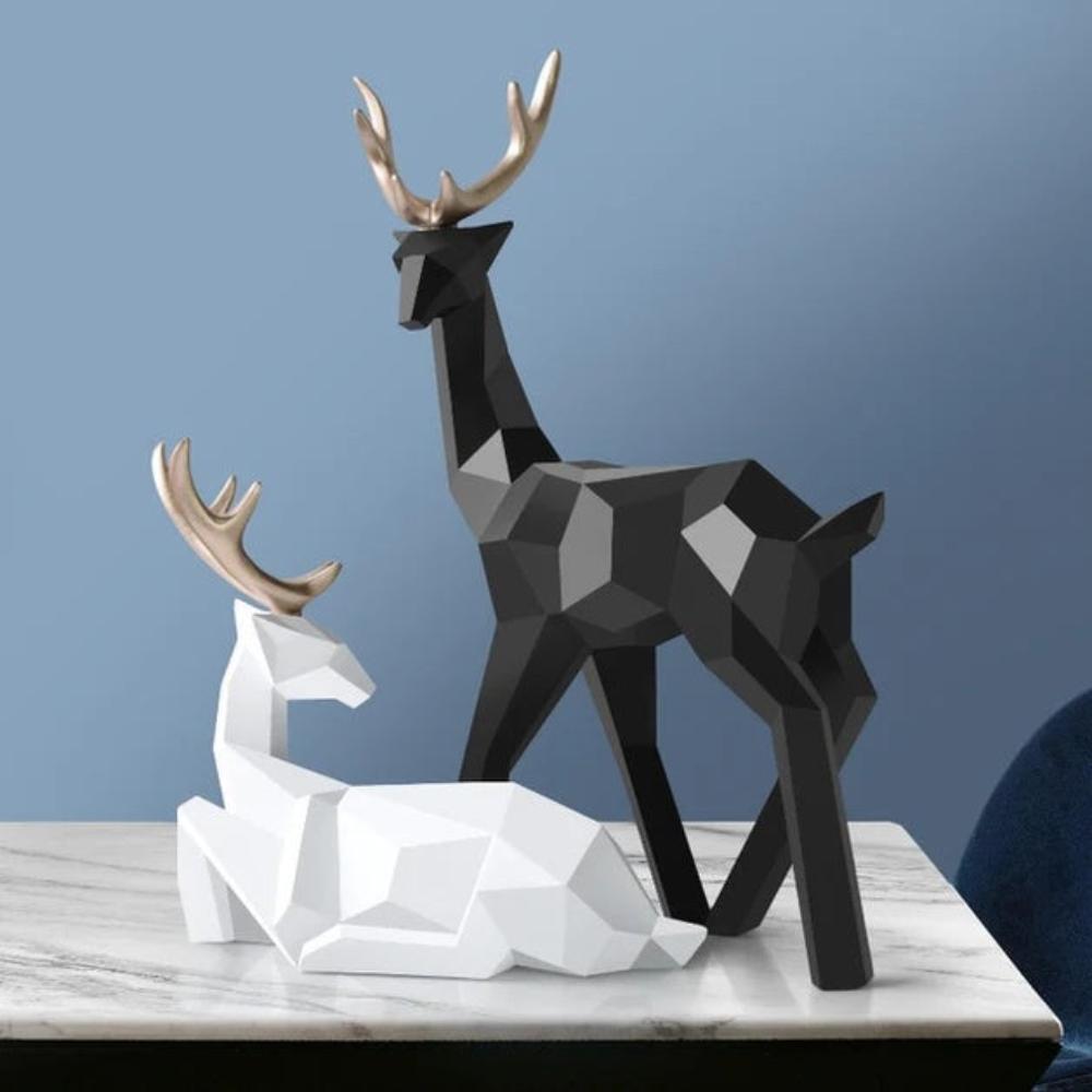 Kreativ geometrisk hjortefigur