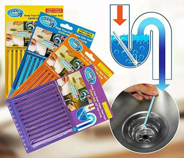 Avløpsrens & Deodoriseringspinner – Enzymbasert, Fjerner Lukt & Tilstoppinger (48 - pack) - NordHjem