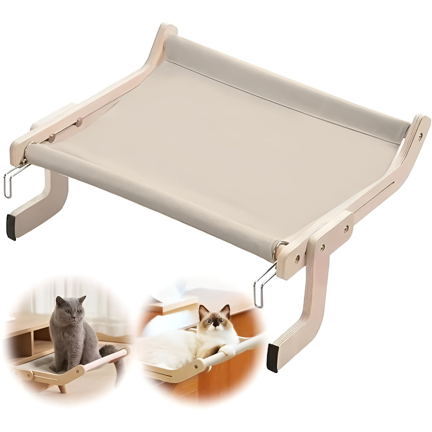 Catfri® HangingBed - Premium Justerbar Tre Katt Hengekøye Hengende Seng