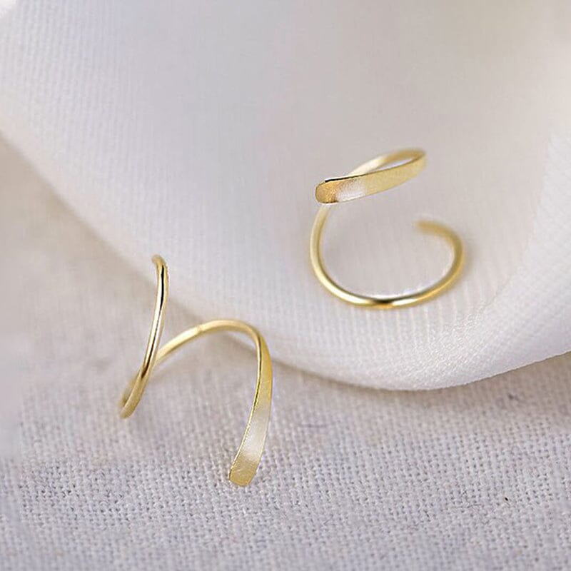 Spiral Hoop Twist øredobber
