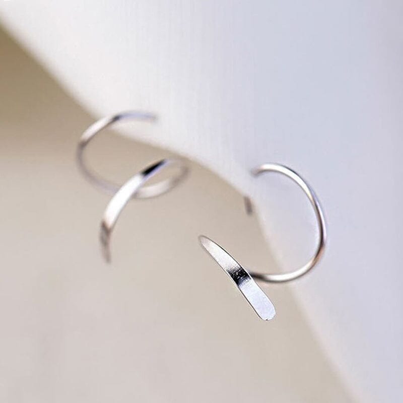 Spiral Hoop Twist øredobber