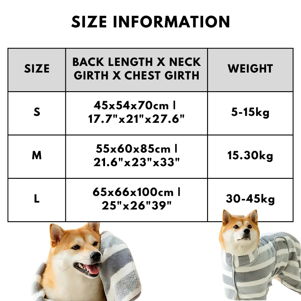 Skånsom tørkekåpe til hunden